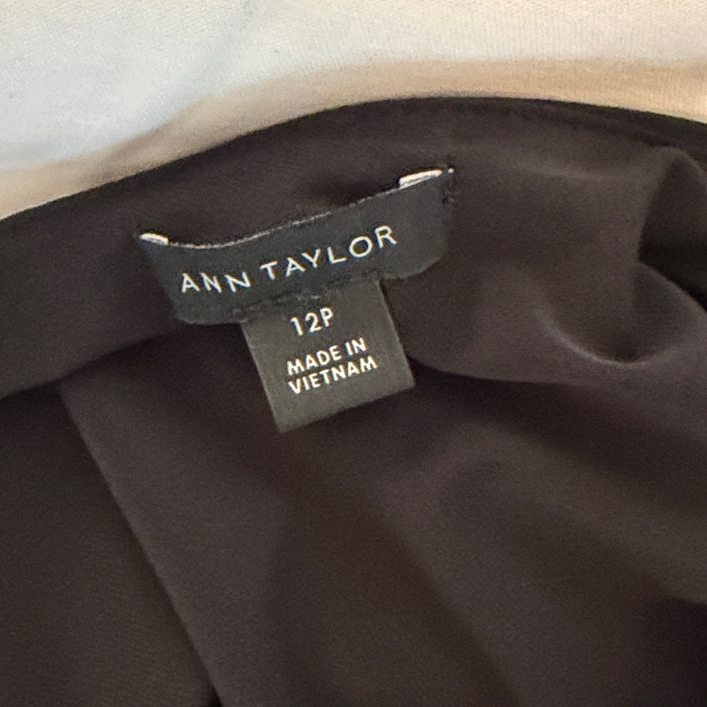 Ann Taylor One-Shoulder Black Evening Dress - Picture 3 of 5